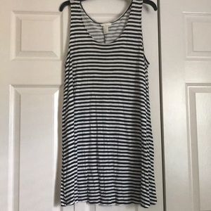 Black and white tank dress/tunic